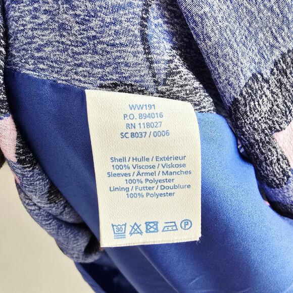 Boden Eden Wrap Dress Midi Floral Blue 16L - Picture 7 of 8